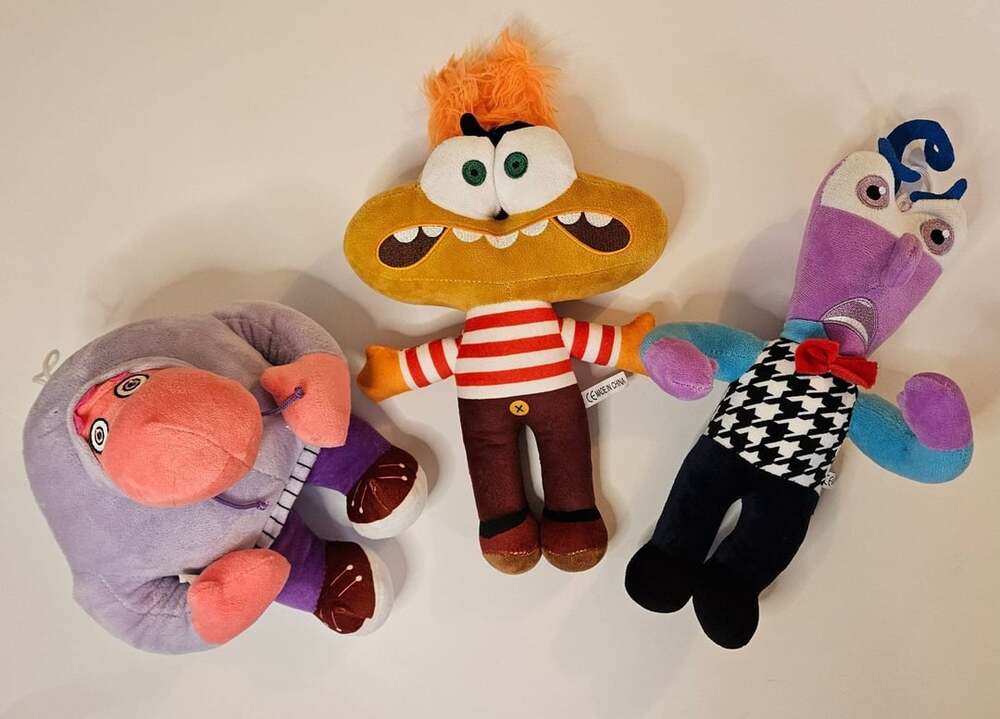 Disney Pixar Inside Out 2 Plush Lot of 3 Anxiety Ennui Embarrassment Stuffed